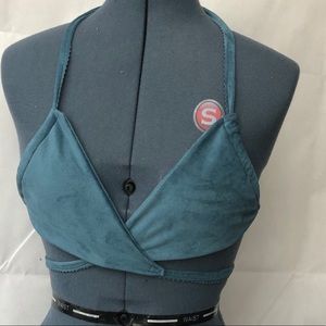 Faux suede bralette 

Size: Medium